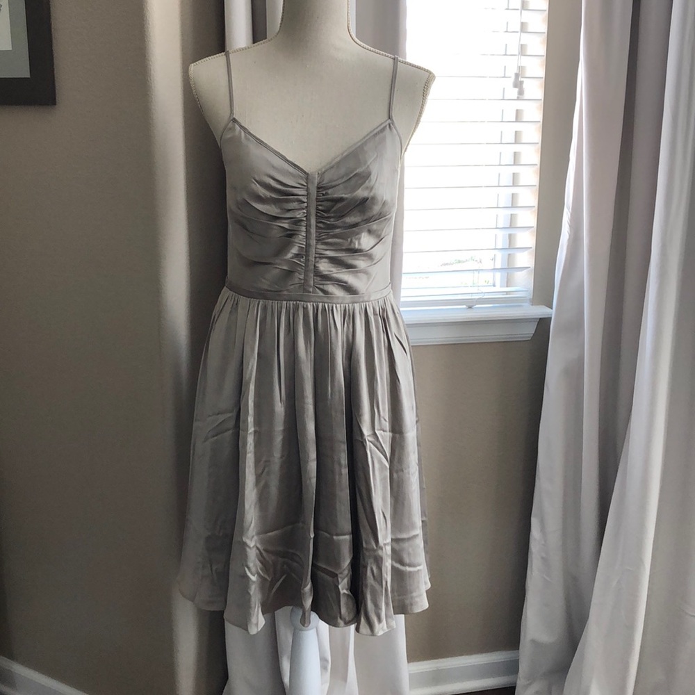 Banana Republic Shirred Silk Dress